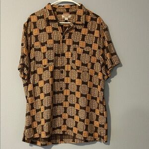 Men's Casual Checkered Shirt - Brown and Black